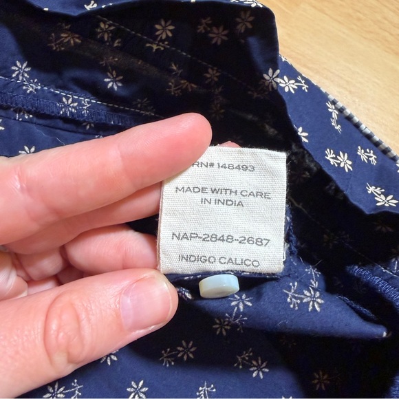 Doen Beatrice Navy and White Floral Mini Dress Cotton Poplin - Picture 11 of 14